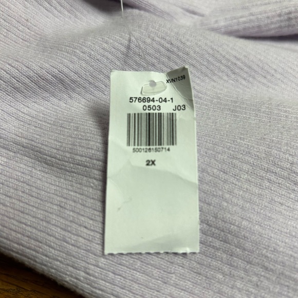 Women’s sweater size 2X cotton polyester & spandex off white NWOT party office - Picture 6 of 6